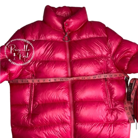 Moncler Hot Pink Quilted Down Puffer Jacket Puffer Coat Neon Pink Goose Down - Picture 7 of 15
